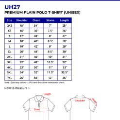 Alternative view of Double Pique Premium Plain Polo T-Shirt (UH27)