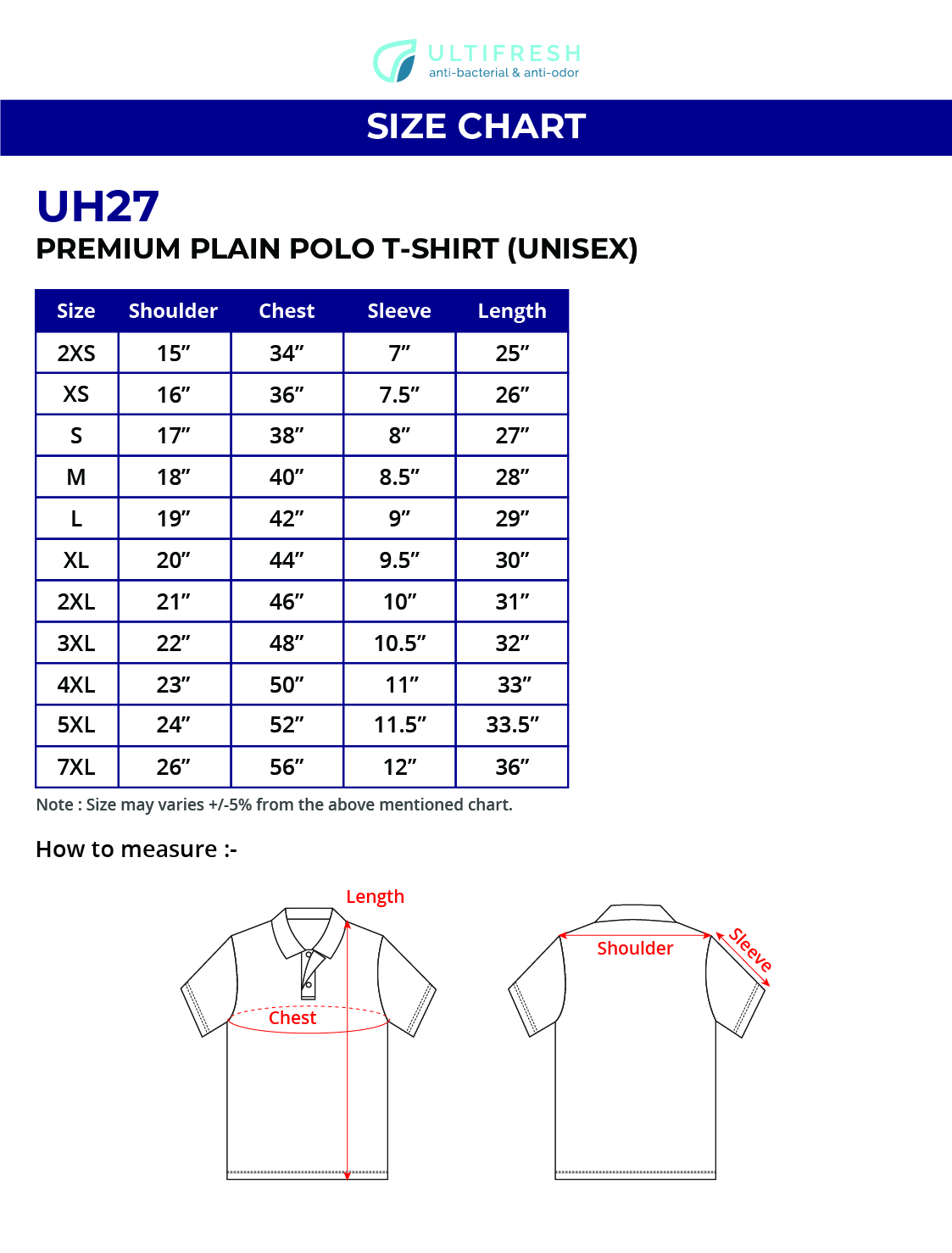 Double Pique Premium Plain Polo T-Shirt (UH27)