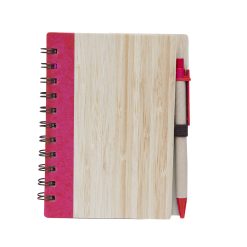 Alternative view of Eco-Friendly Bamboo Cover Notebook with Pen (EC07)