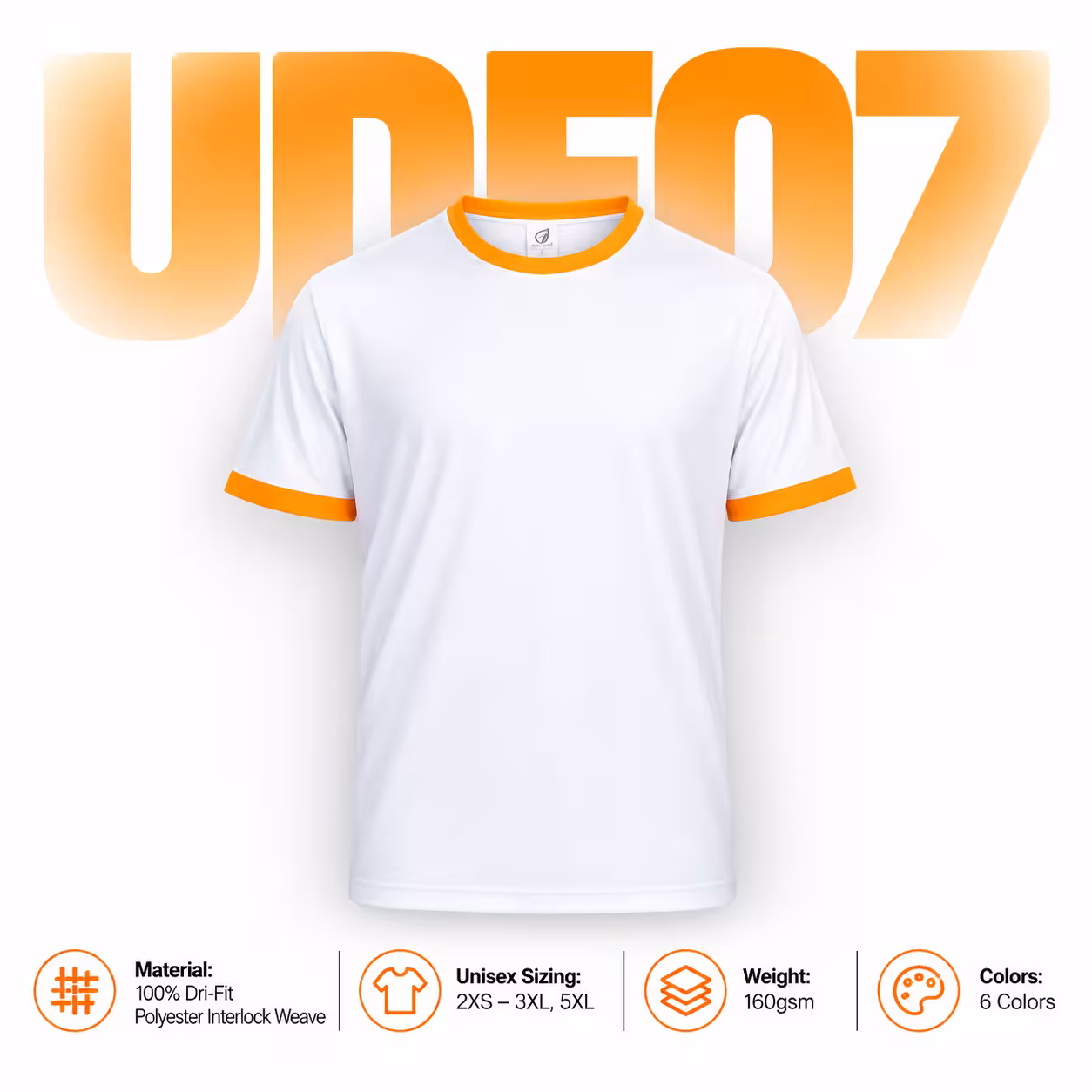 UDF07 Side Panel Anti-Odor Dri-Fit T-Shirts