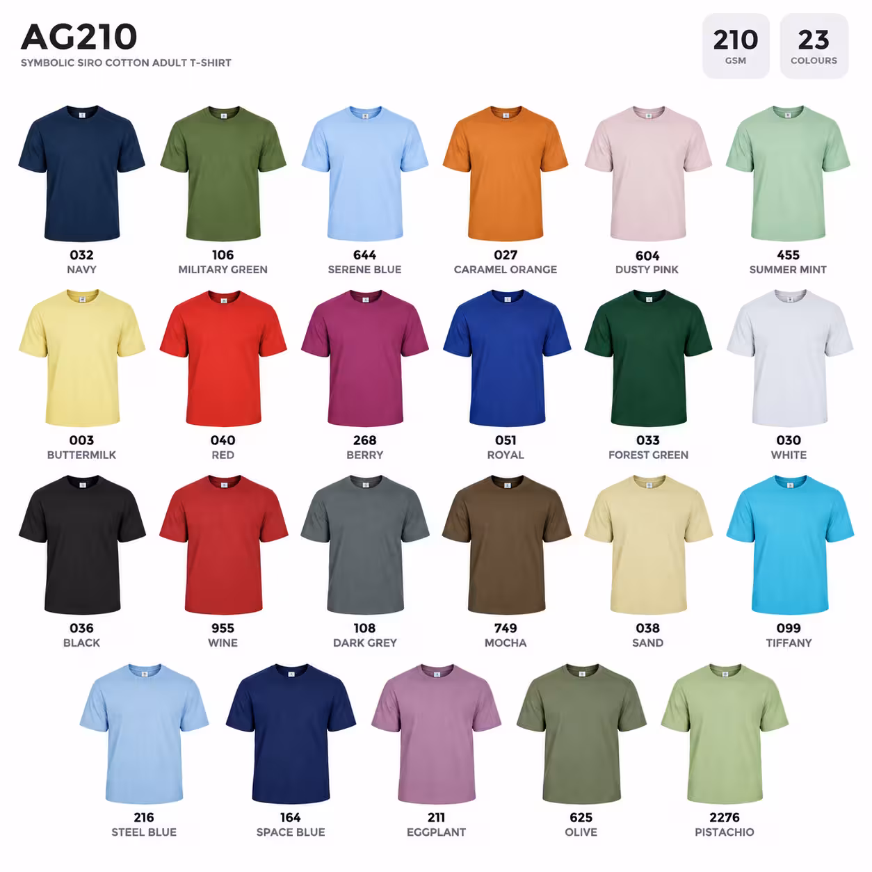 Symbolic Siro Cotton T-Shirt 210gsm (AG210) - Image 2