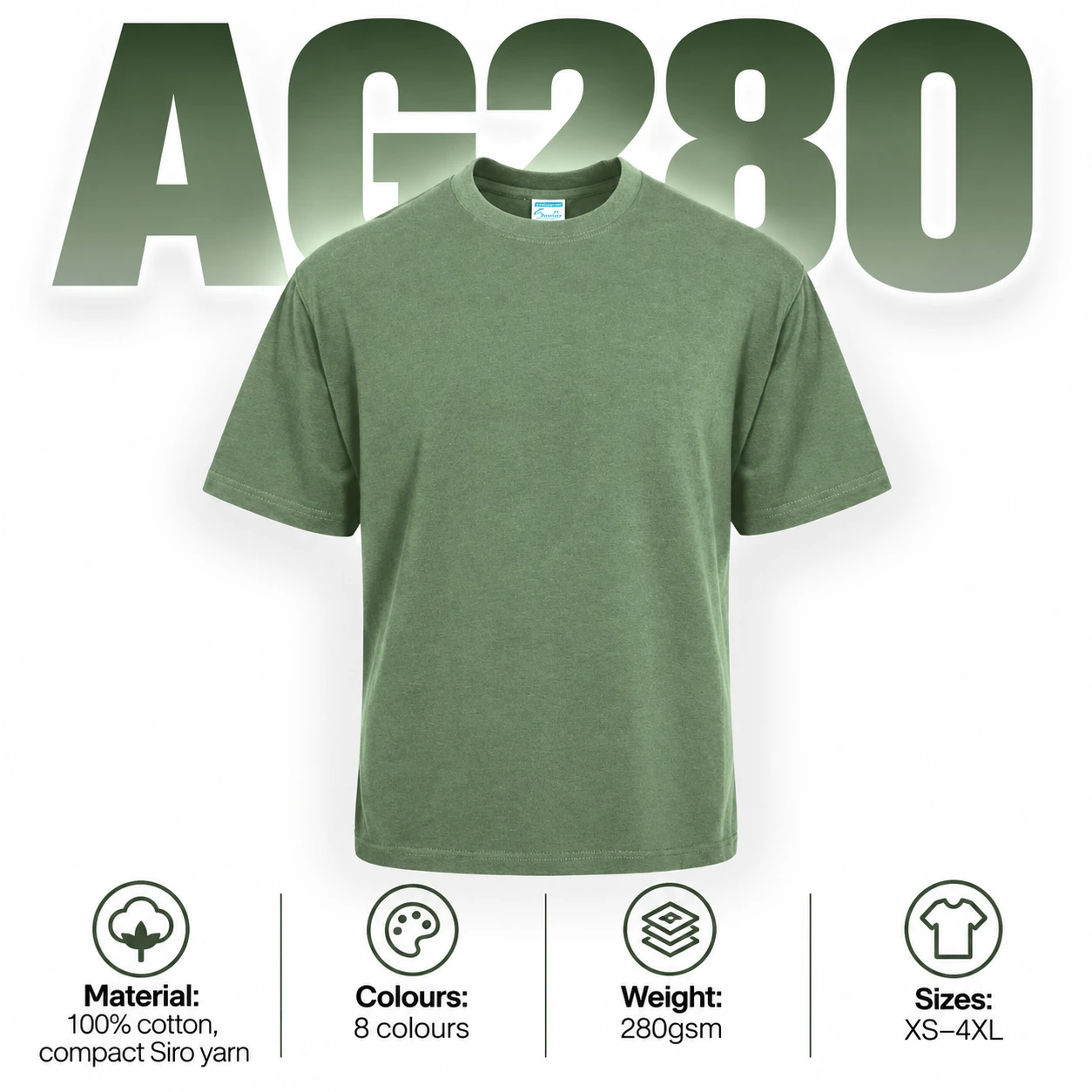 AG280 Supreme Siro Cotton Oversized T-Shirt (280gsm)