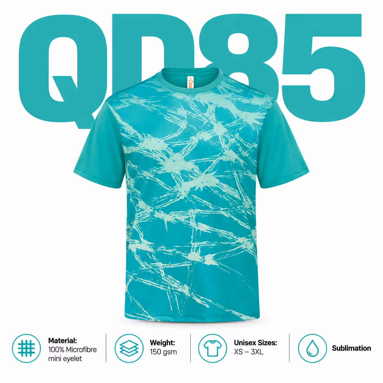 QD85 Multi-tone Dri-Fit Sublimation T-Shirts