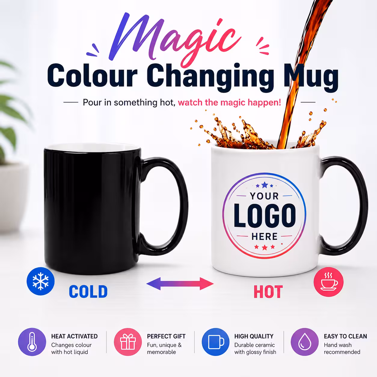 Magic colour changing mug
