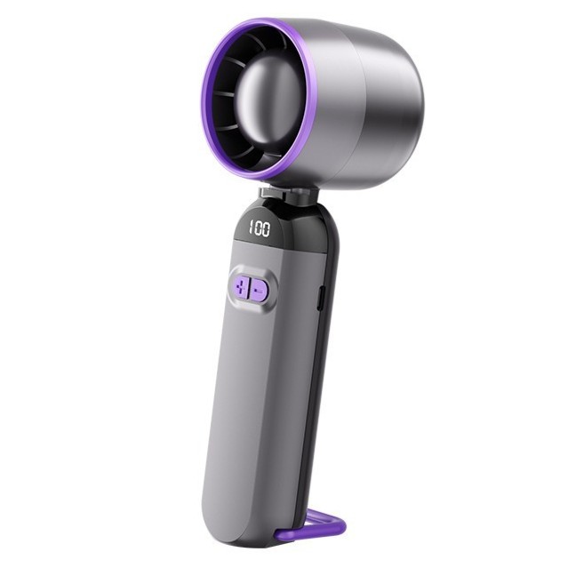 Leafless Handheld Mini Fan with Digital Display