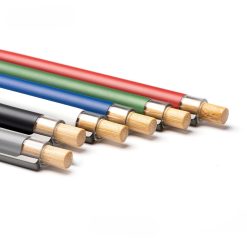 Alternative view of Recycled Aluminum Gel Pen with Bamboo Cap