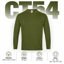 CT54 Basic Cotton Long-Sleeves T-shirts