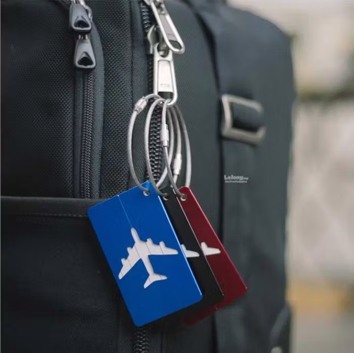 Rectangular Aluminium Luggage Tag - Image 3