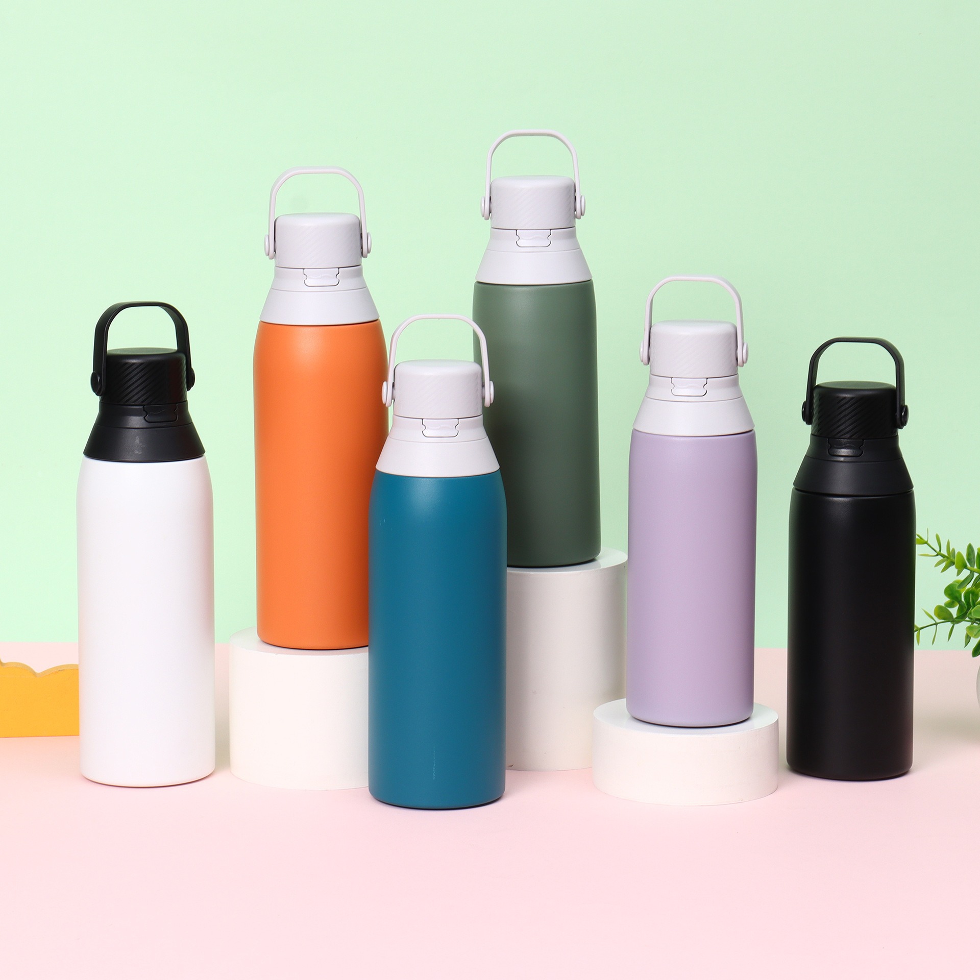 500ml Stainless Steel Insulated Water Bottle with Straw - Image 2