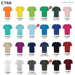 Alternative view of 180GSM Superior Cotton Short Sleeve T-Shirt CT60