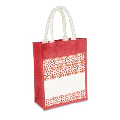 Jute Bag with Canvas Compartment (JUTE270)