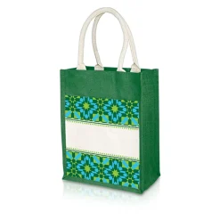 Jute Bag with Canvas Compartment (JUTE272)
