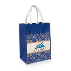 Alternative view of Jute Bag with Canvas Compartment (JUTE272)