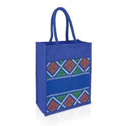 Jute Bag with Canvas Compartment (JUTE279)