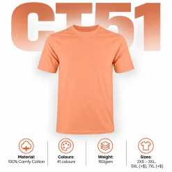 CT51 Basic Cotton Round Neck T-Shirts (160gsm)