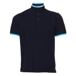 Alternative view of Multi-Tone Mandarin Collar Polo T-Shirt HC23