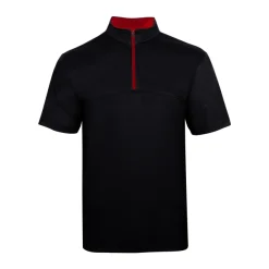 Alternative view of Mandarin Collar Dri-Fit Half-Zip Polo T-Shirt (QD18)
