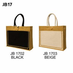 Laminated Jute Bag w/ Button JB17
