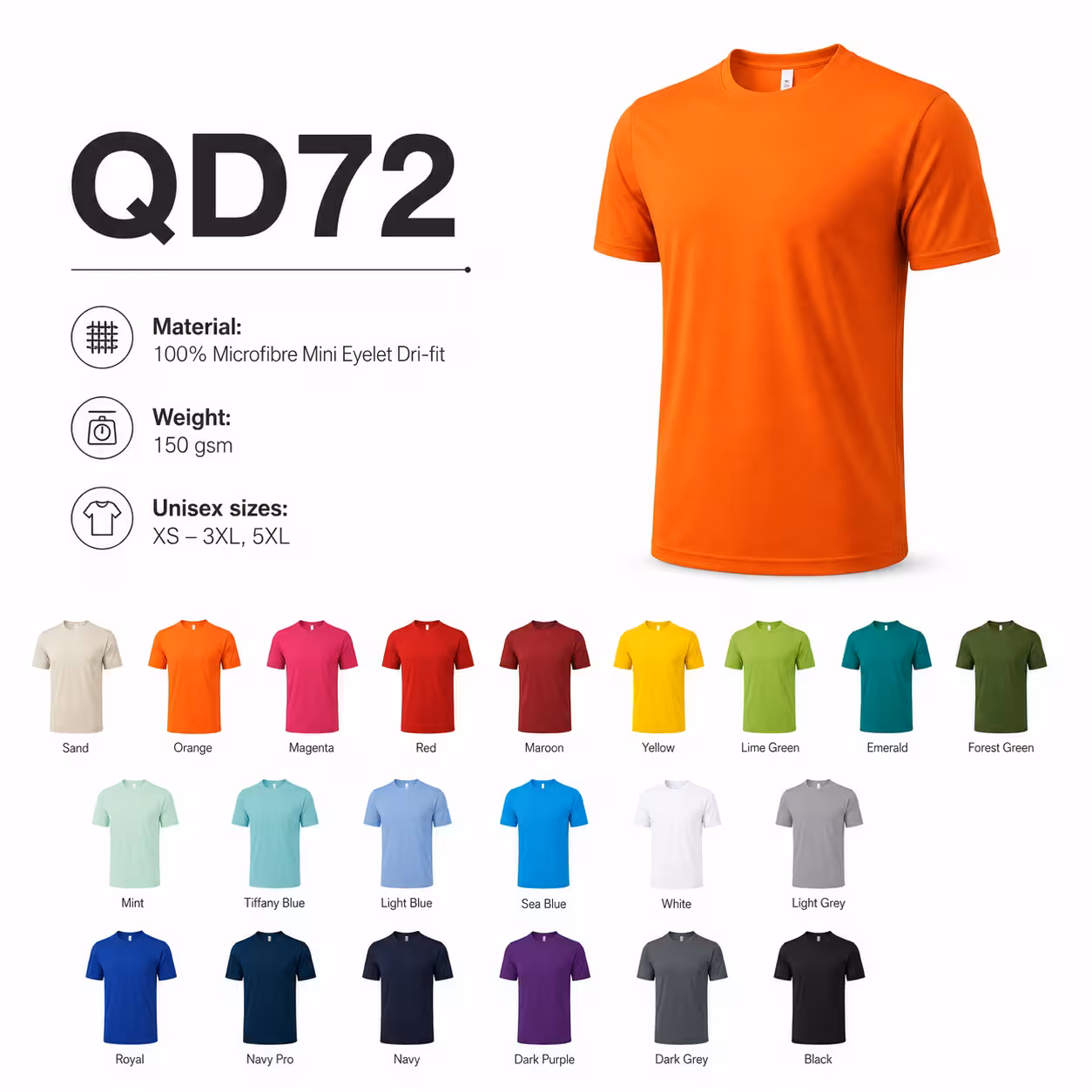 Dri-Fit Microfibre Mini Eyelet Short Sleeve T-Shirt QD72