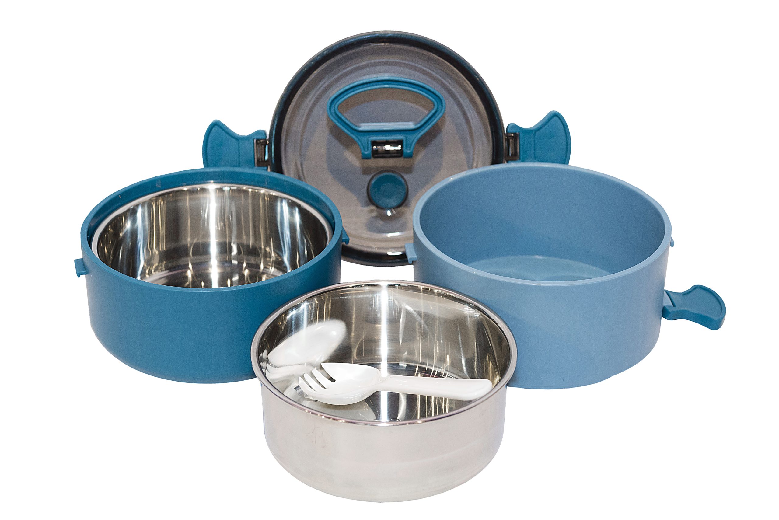 CE60 Stainless Steel Food Container with Safety Lock (2-Tier) - Image 3