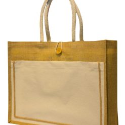 Laminated Jute Bag w/ Button JB17