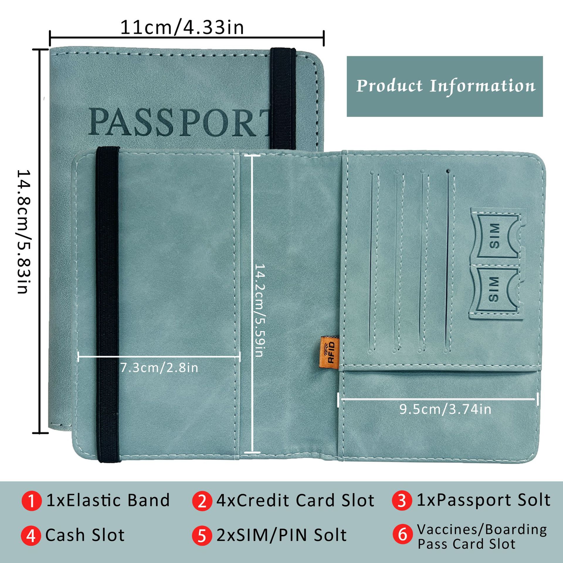 RFID Passport and Card Holder - Image 2
