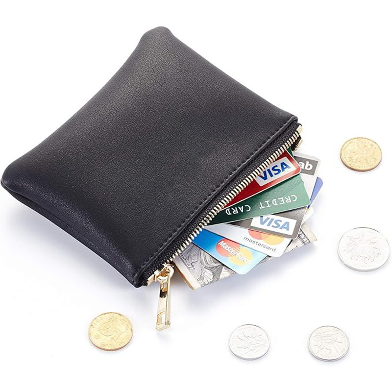 Pu Leather Coin Pouch with Zipper