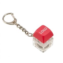 LED Keycap Clicker Fidget Keychain