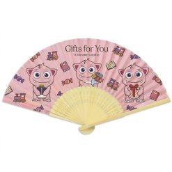 Fabric Folding Fan (Wooden Handle)