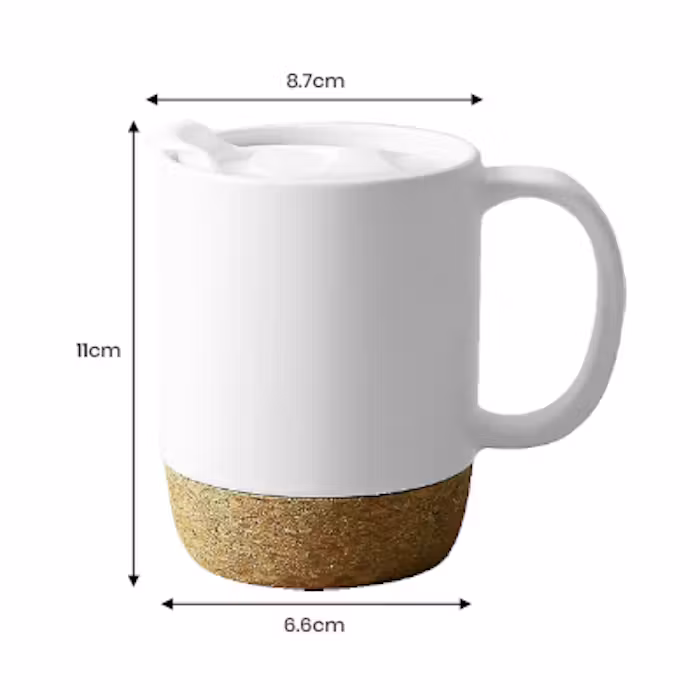 400ml Ceramic Mug with Cork Bottom