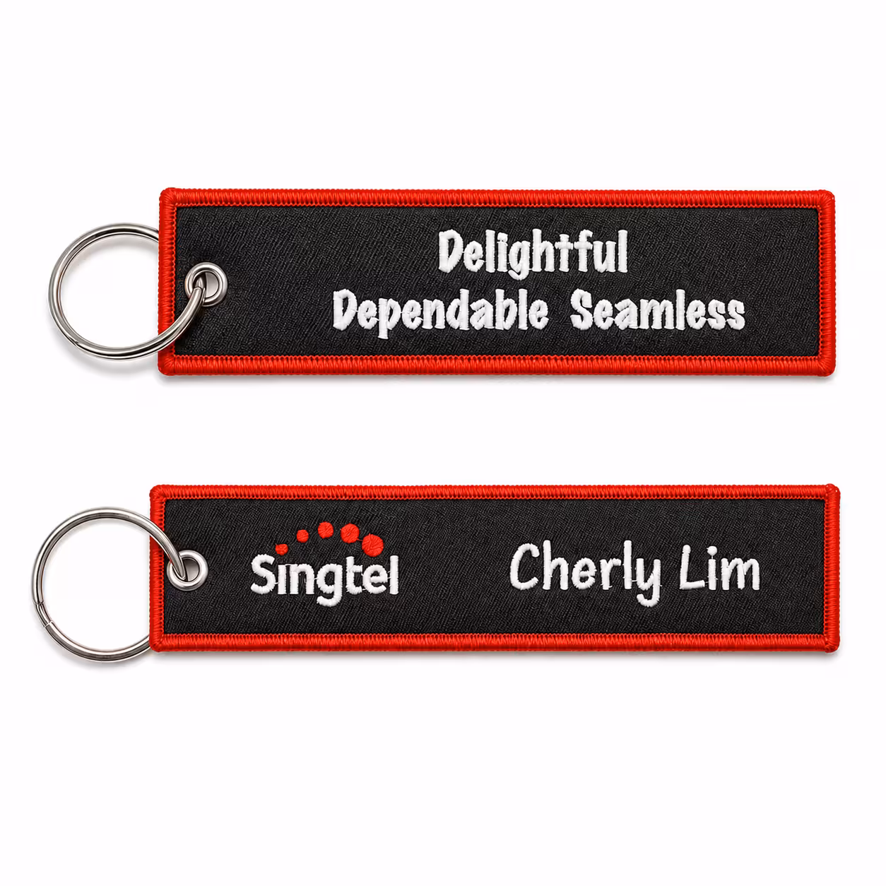 Embroidery Tag Fabric Keychain