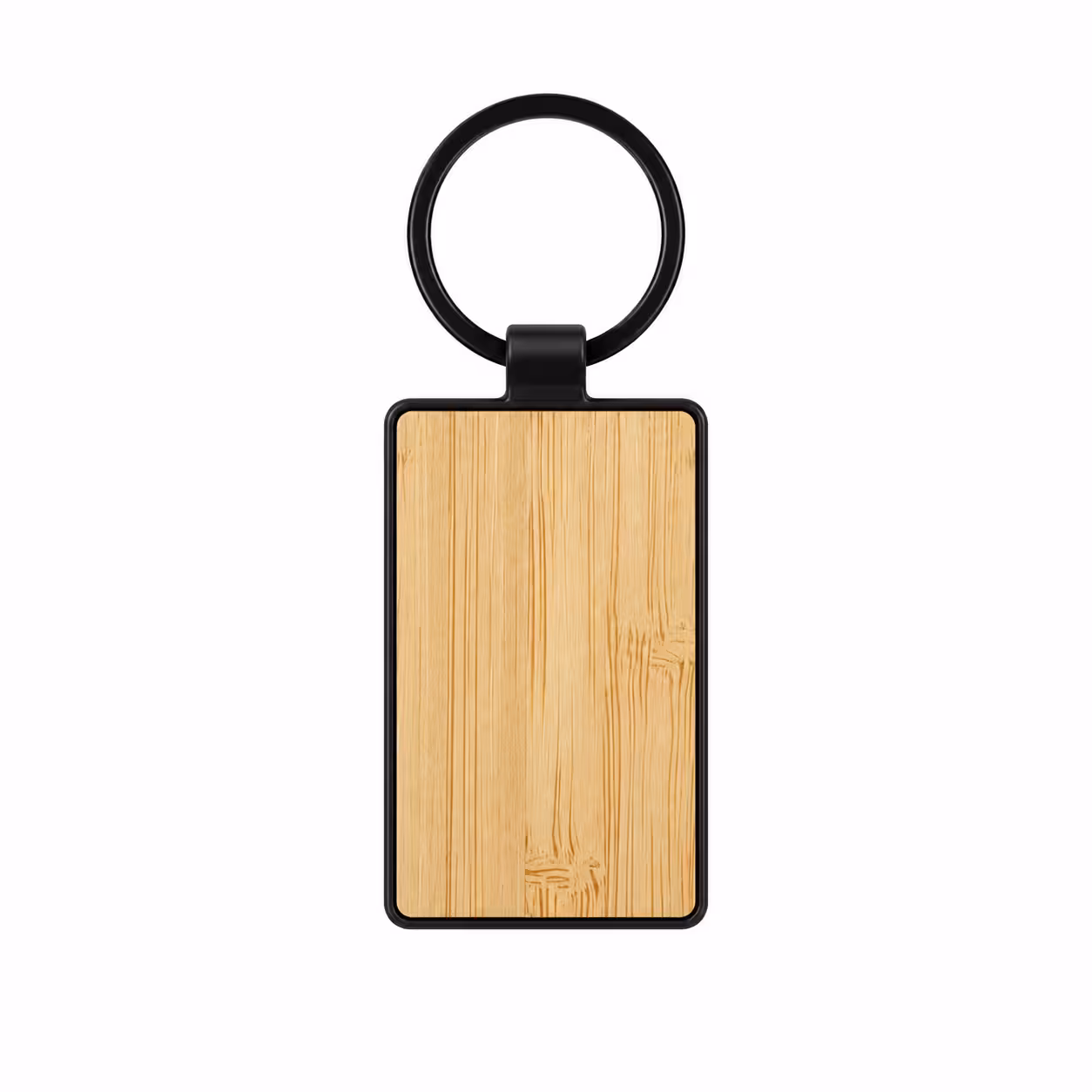 Bamboo Metal Keychain