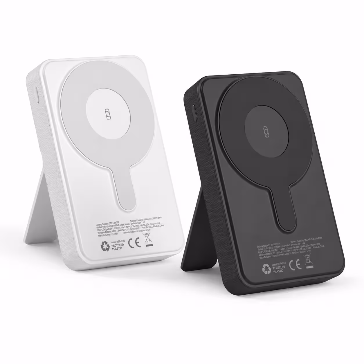 10000mAh Recycled ABS Power Bank and Wireless Charger