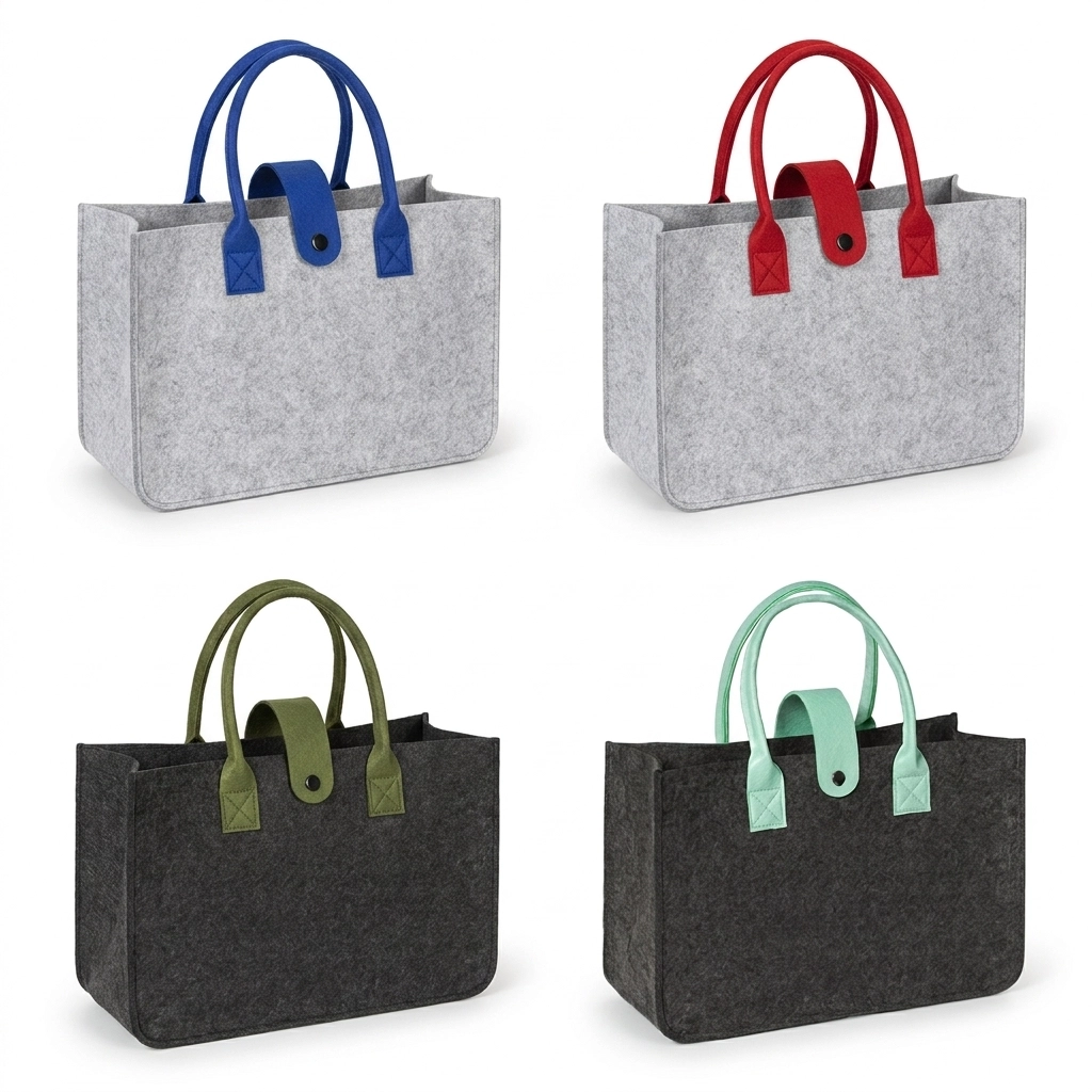 RPET Felt Open-Top Tote Bag