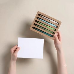 Alternative view of Eco-Friendly Corrugated Paper Pen Set with 5 Gel Pens