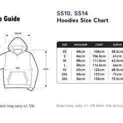 ss10 ss14 size chart