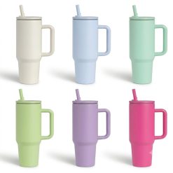 1000ml Stainless Steel Tumbler with Straw