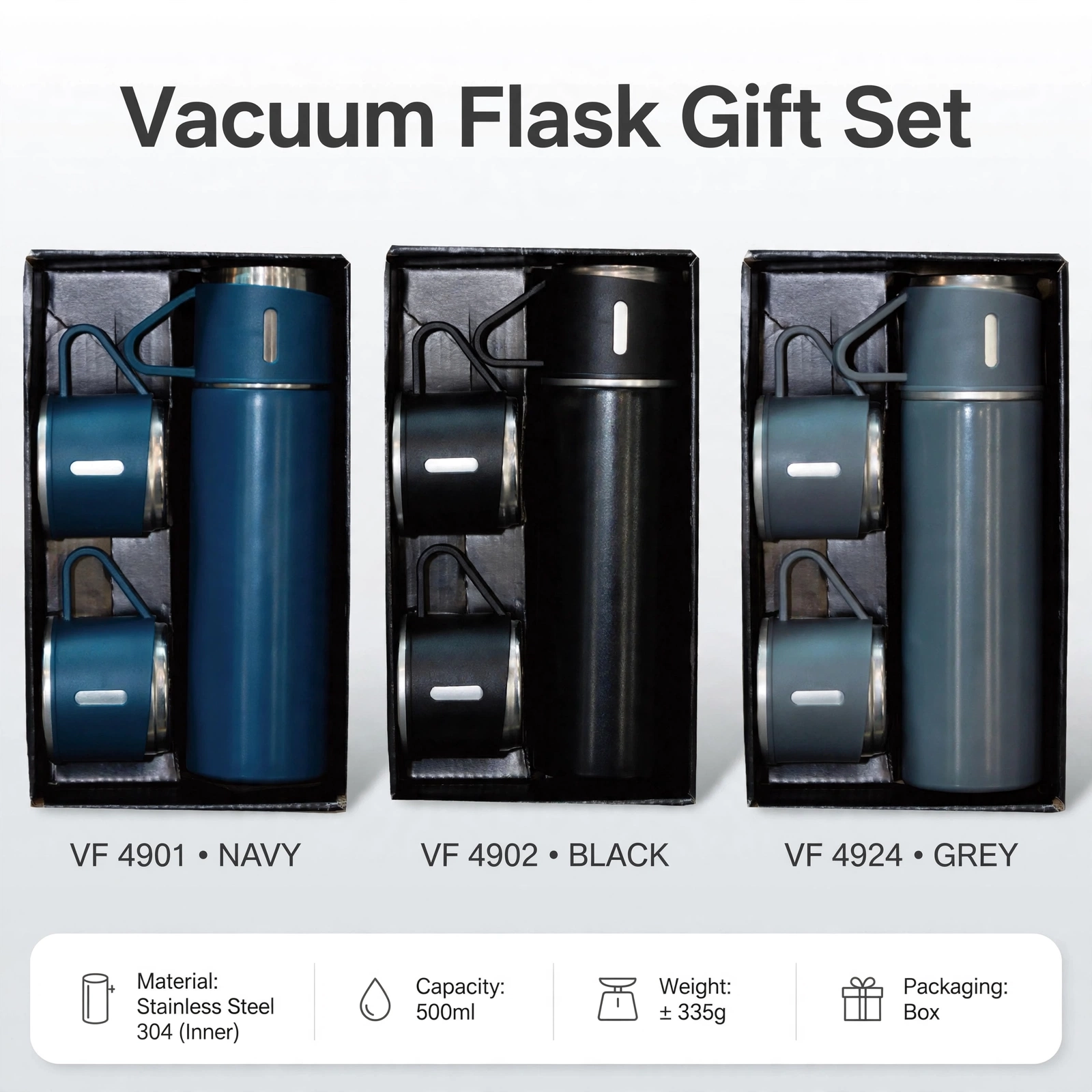 VF49 Stainless Steel Double-Wall Vacuum Flask (500ml)