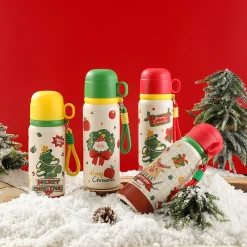 Alternative view of 550ml Christmas Vacuum Water Bottle with Strap