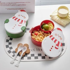Alternative view of Christmas Snowman Bento Lunch Box