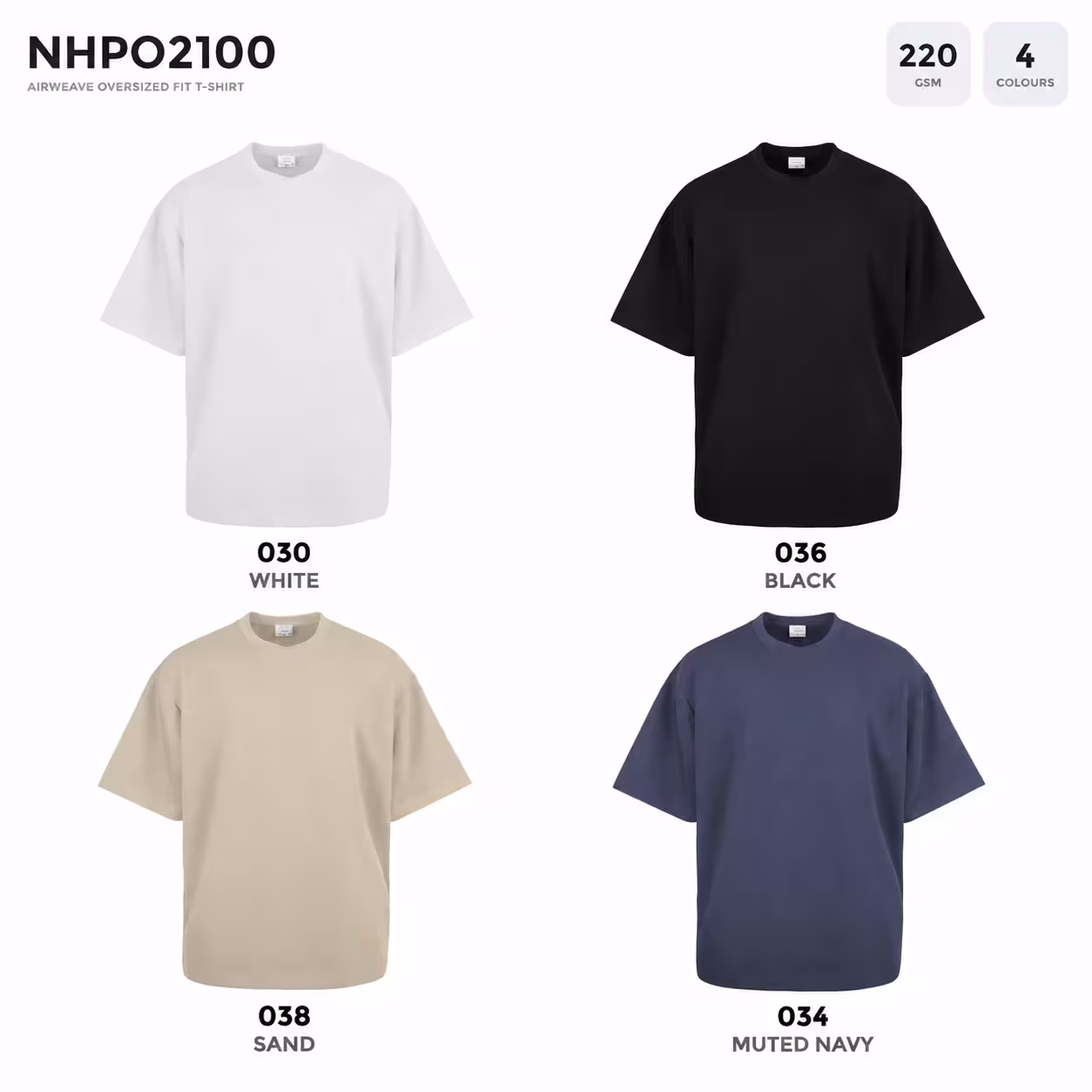 NHPO2100 AIRweave Oversized Fit T-Shirt - Image 2