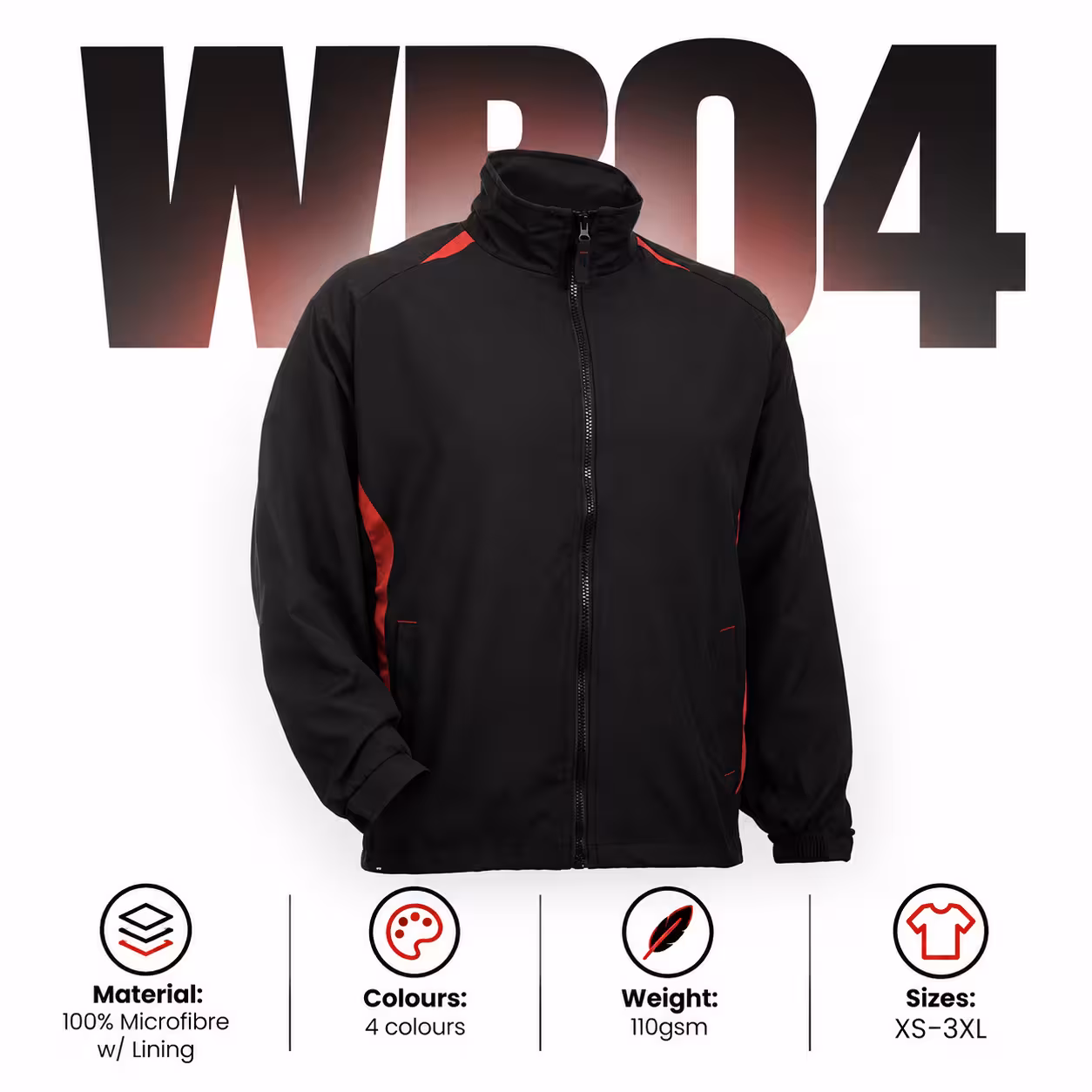 Full-Zip Windbreaker Jacket WB04